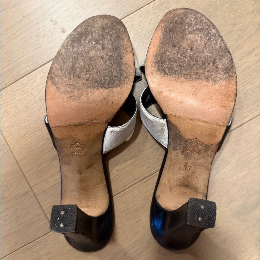Vintage Manolo Blahnik Black and White Heels - Picture 2 of 6